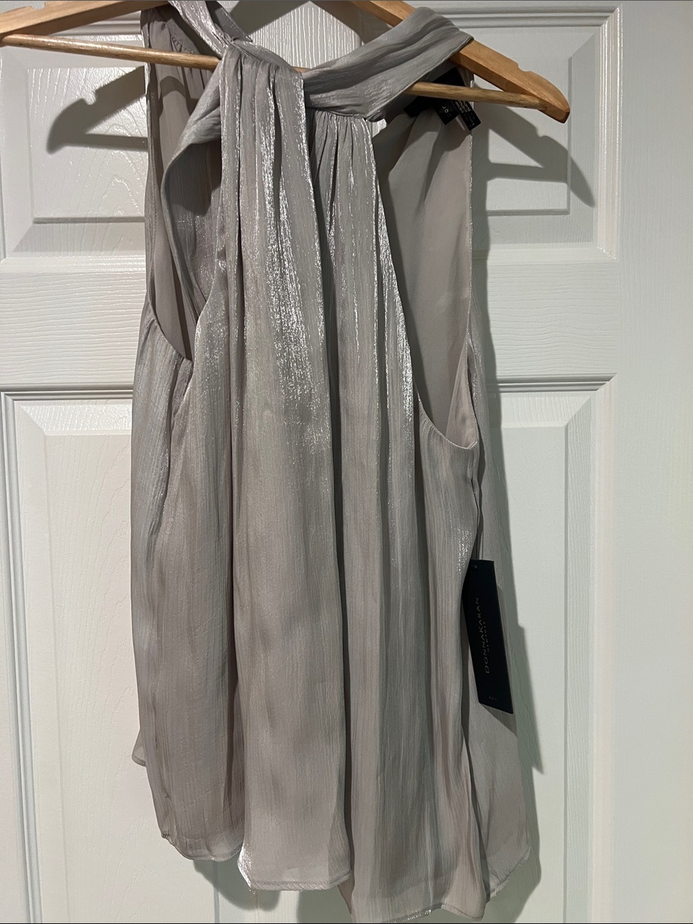Donna Karan Silver Shimmer Halter Camisole